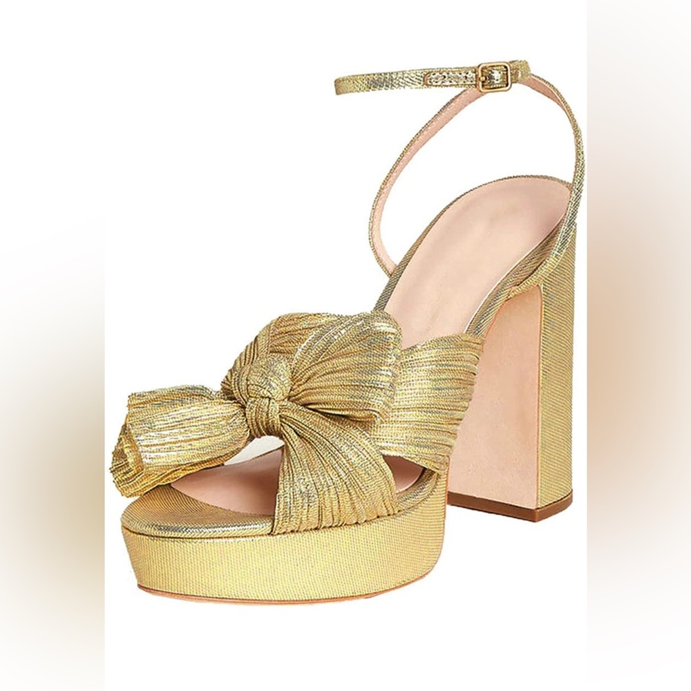 Gold platform shoes